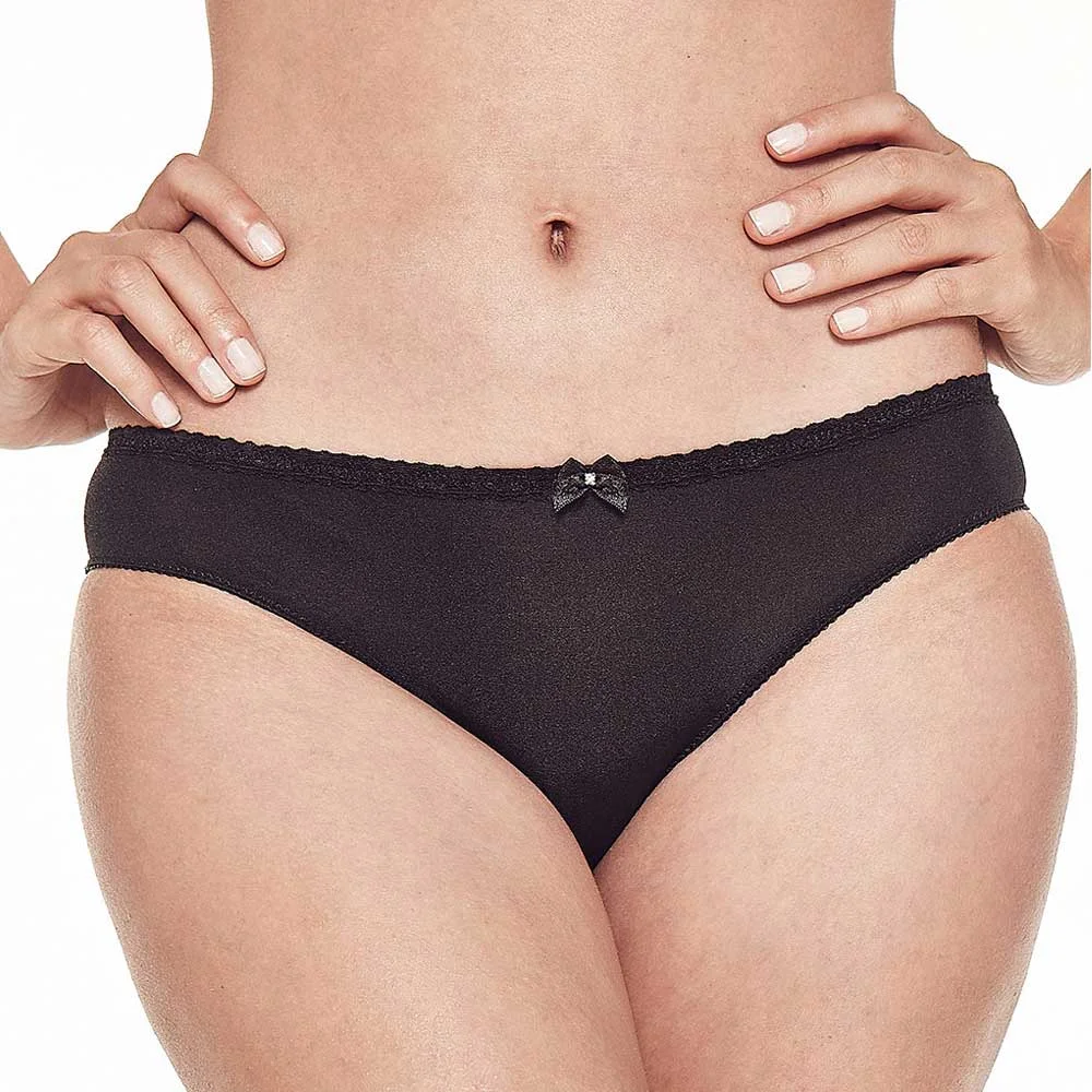 Culotte microfibra brillosa con puntilla - Imagen 3