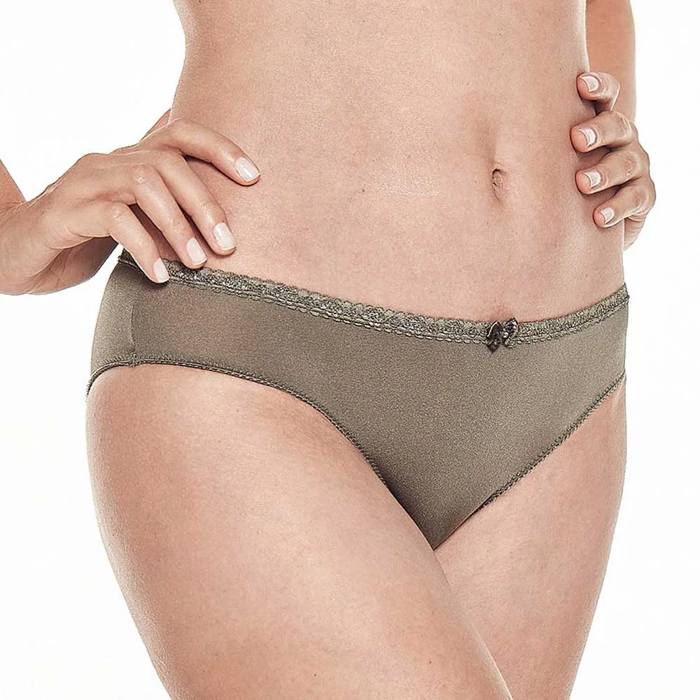 Culotte microfibra brillosa con puntilla - Imagen 4