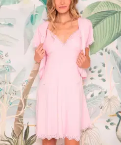 conjunto maternal en modal c/puntilla