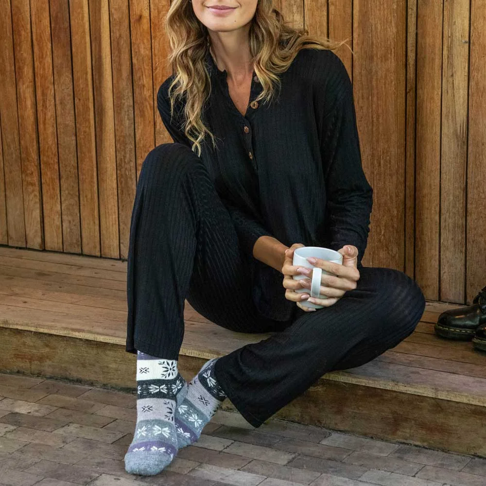 PIJAMA M/L MORLEY C/BOTONES BOLSILLOS