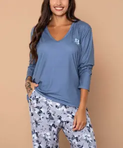 PIJAMA M/L PANTALON ESTAMPADO