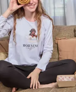 PIJAMA M/L MODAL PANT.WAFLE