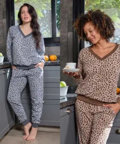 PIJAMA M/L MODAL ANIMAL PRINT
