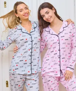 PIJAMA M/L abotonado estampado