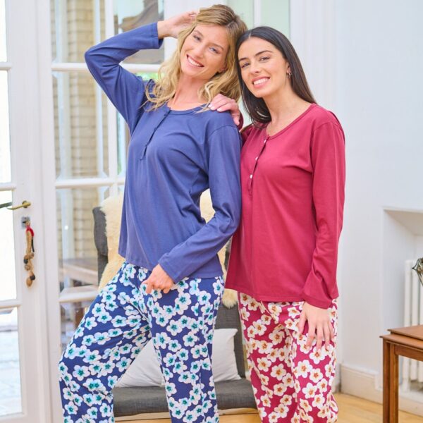 PIJAMA M/L LISO C/CARTERA
