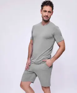 Alternative view of pijama m/corta c/v bambu/elastano