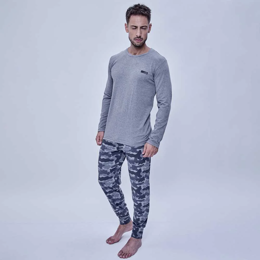 PIJAMA M/L PANTALON CAMUFLADO - Imagen 2