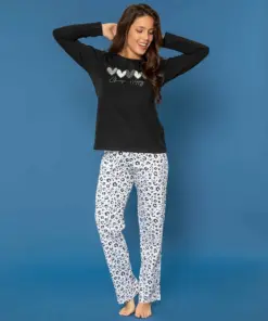 PIJAMA M/L 6-7 PANTALON ANIMAL PRINT