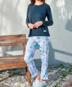 pijama m/l 5-6-7-8 estampa flores