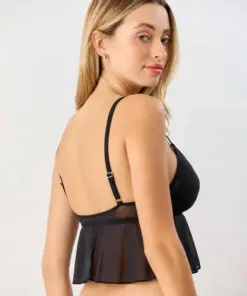 Alternative view of Top c/almohadilla tul estampado