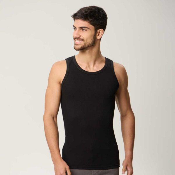 camiseta musculosa negro