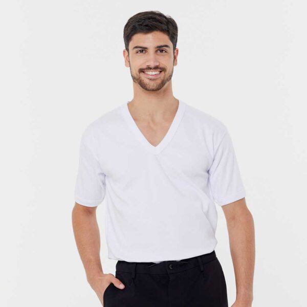 camiseta interlock m/corta c/v