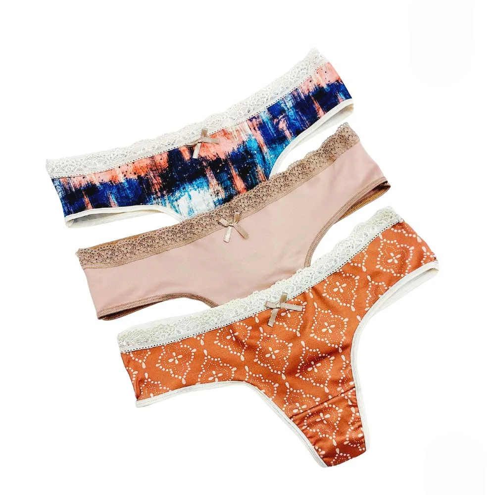pack culotte less algodon estampado - Imagen 2